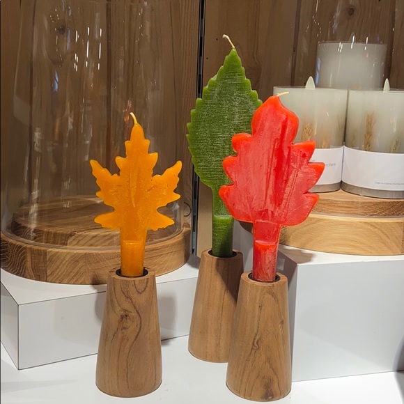 Crate&barrel Wood Taper Candle Holders - Picture 11 of 15